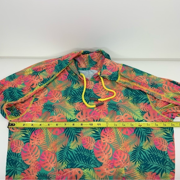 Men’s Ingear Neon Tropical Print Outdoor Popover Hoodie Fitted Kangaroo Pocket - Picture 15 of 16